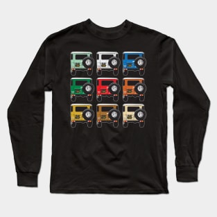 A Rainbow of Awesomeness (Stacked Rear FJ40s) Long Sleeve T-Shirt